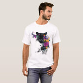 かわいい黒豹 Tシャツ (正面フル)