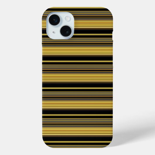 かわいい黒金ストライプ Case-Mate iPhoneケース (裏面)