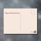 かわいい黒馬とハートバレンタインデー シーズンポストカード