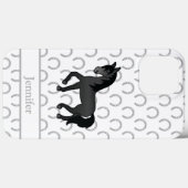 かわいい黒馬のイラスト Case-Mate iPhoneケース (裏面 (横))