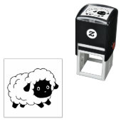 かわいい黒鼻のヒツジの子 セルフインキングスタンプ (インサイチュ)