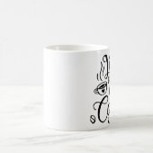 かわいい黒 コーヒーマグカップ (中央)