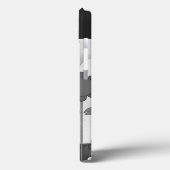 かわいい黒/白/灰色の花と大赤いハート Case-Mate iPhoneケース (裏面 / 左)