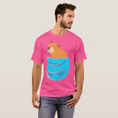 かわいい齧歯動物ポケットキャピバラ Tシャツ (正面フル)