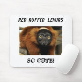 かわいい080725赤くruffed 02、赤いRUFFEDのLEMURS、そう! マウスパッド (マウス)