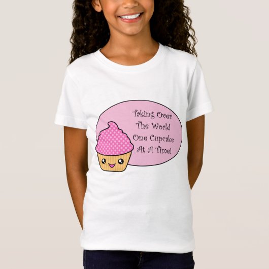 かわいい1つのカップケーキ一度に Tシャツ (正面)