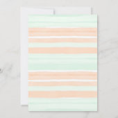 かわいい1つの甘い桃の最初の誕生日パーティー 招待状 (裏面)