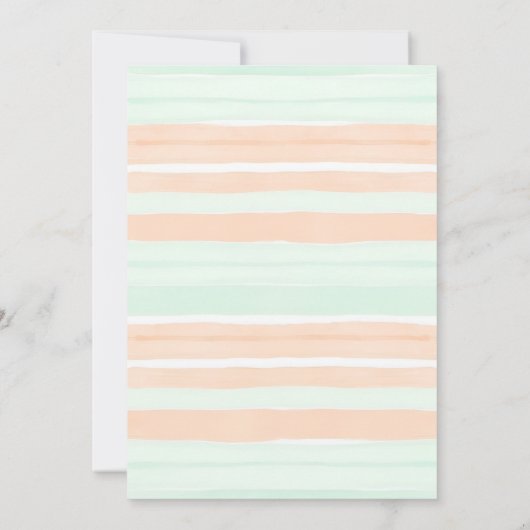 かわいい1つの甘い桃の最初の誕生日パーティー 招待状 (裏面)