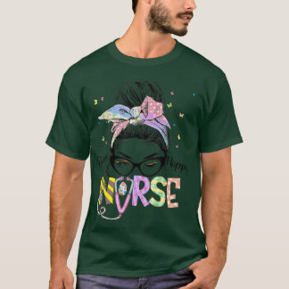 かわいい1ホップナース看護メッシーバンハッピーイースト Tシャツ