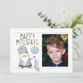 かわいい1写真ハッピーホリデーズサンタ格言クリスマス (スタンド正面)