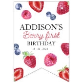 かわいい1回目の誕生日12ヶ月フォトマイルストーン バンティングフラッグ (第1の旗)