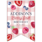 かわいい1回目の誕生日12ヶ月フォトマイルストーン バンティングフラッグ (第1の旗)