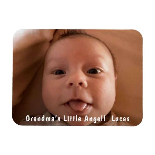 かわいい1枚の写真のオーダーメイド マグネット (横)