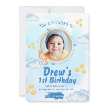 かわいい1歳の誕生日おめでとうカード 赤ちゃんの1歳の誕生日