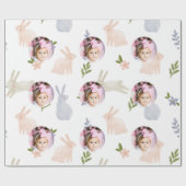 かわいい1歳の誕生日の写真 ラッピングペーパー (フラット)