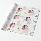 かわいい1歳の誕生日の写真 ラッピングペーパー (アンロールド)