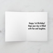 かわいい1歳の誕生日カード カード (内部)