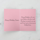 かわいい1歳の誕生日カード サンキューカード (内部)