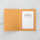 かわいい1歳の誕生日シーアニマル漫画クラゲ カード (内部)