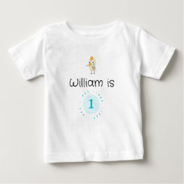 かわいい1歳の誕生日パーソナライズされたベビーTシャツ ベビーTシャツ