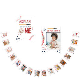 かわいい1歳の誕生日12ヶ月フォトマイルストーンバンティング バンティングフラッグ