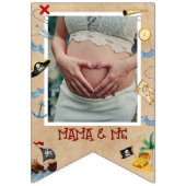 かわいい1歳の誕生日12ヶ月フォトマイルストーンパイレーツ バンティングフラッグ (第2の旗)