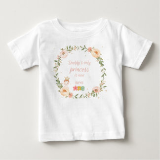 かわいい1歳の誕生日 女の子のTシャツ ベビーTシャツ