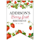 かわいい1歳の誕生日 12か月の写真マイルストーン バンティングフラッグ (第1の旗)