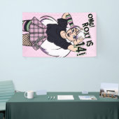 かわいい10代のパンクガールピンク漫画14誕生日 横断幕 (トレードショー)