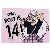 かわいい10代のパンクガール名ピンク14誕生日 ラージペーパーバッグ (裏面)