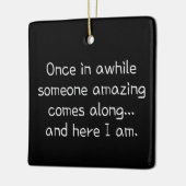 かわいい10代の女の子 セラミックオーナメント (左)