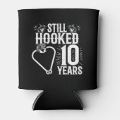 かわいい10周年記念結婚したカップル10年 缶クーラー (正面)