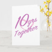 かわいい10周年 カード (黄色い花)