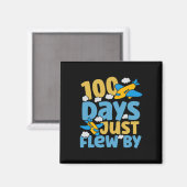 かわいい100日が飛行機で飛んだScの100日 マグネット (正面/裏面)