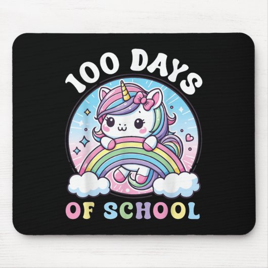 かわいい100日の女子校生ユニコーン100日目Sc マウスパッド (正面)