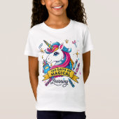 かわいい100日の学校の魔法の学ユニコーン Tシャツ (正面)