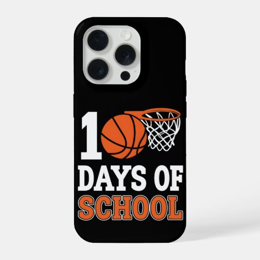 かわいい100日学校バスケットボール子供先生テーマ iPhoneケース (裏面)