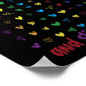 かわいい100日学生女の子の子ギフト100日 ポスター (角)