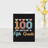 かわいい100日5年生の先生学生再 カード (黄色い花)