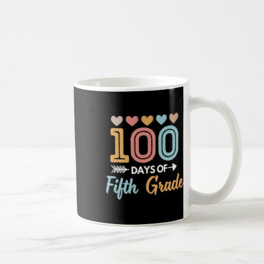 かわいい100日5年生の先生学生再 コーヒーマグカップ (右)