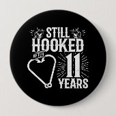 かわいい11周年記念結婚したカップル11年 缶バッジ (正面)