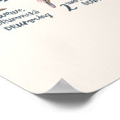 かわいい12日のクリスマスクラシックイラストレーション ポスター (角)