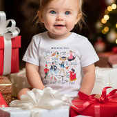 かわいい12日のクリスマスクラシック子供 ベビーTシャツ