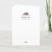 かわいい12日のクリスマス7羽が泳ぐ カード (裏面)