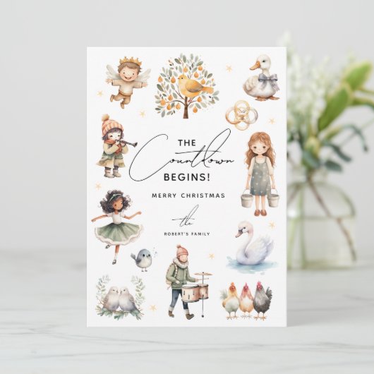 かわいい12日間のクリスマス' シーズンカード (スタンド正面)