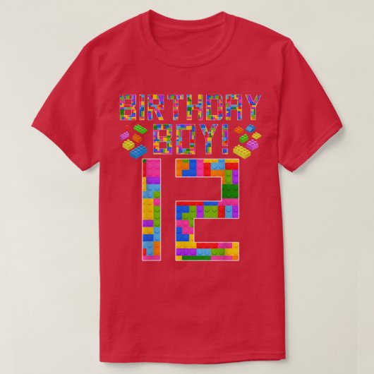 かわいい12誕生日ギフト12歳ブロック建物 Tシャツ (デザイン正面)