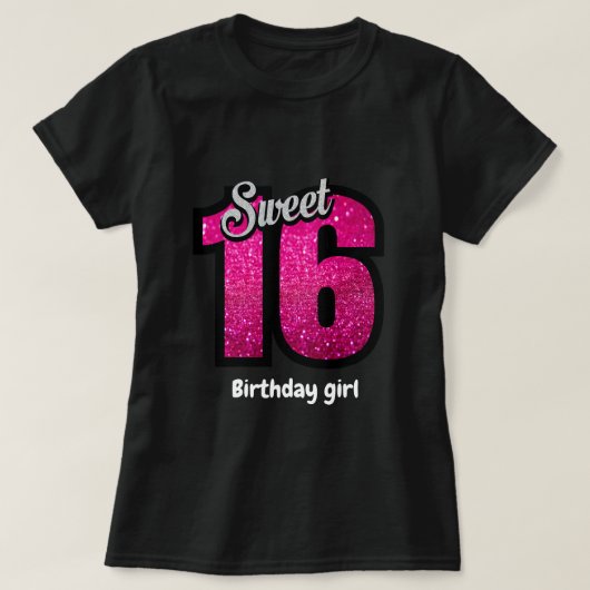 かわいい16誕生日Tシャツ Tシャツ (デザイン正面)