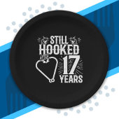 かわいい17周年記念結婚したカップル17年 ペーパープレート