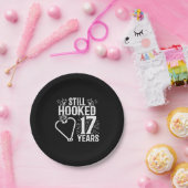 かわいい17周年記念結婚したカップル17年 ペーパープレート (パーティー)