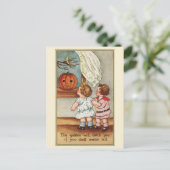 かわいい1916子ども | ヴィンテージハロウィン葉書 ポストカード (スタンド正面)